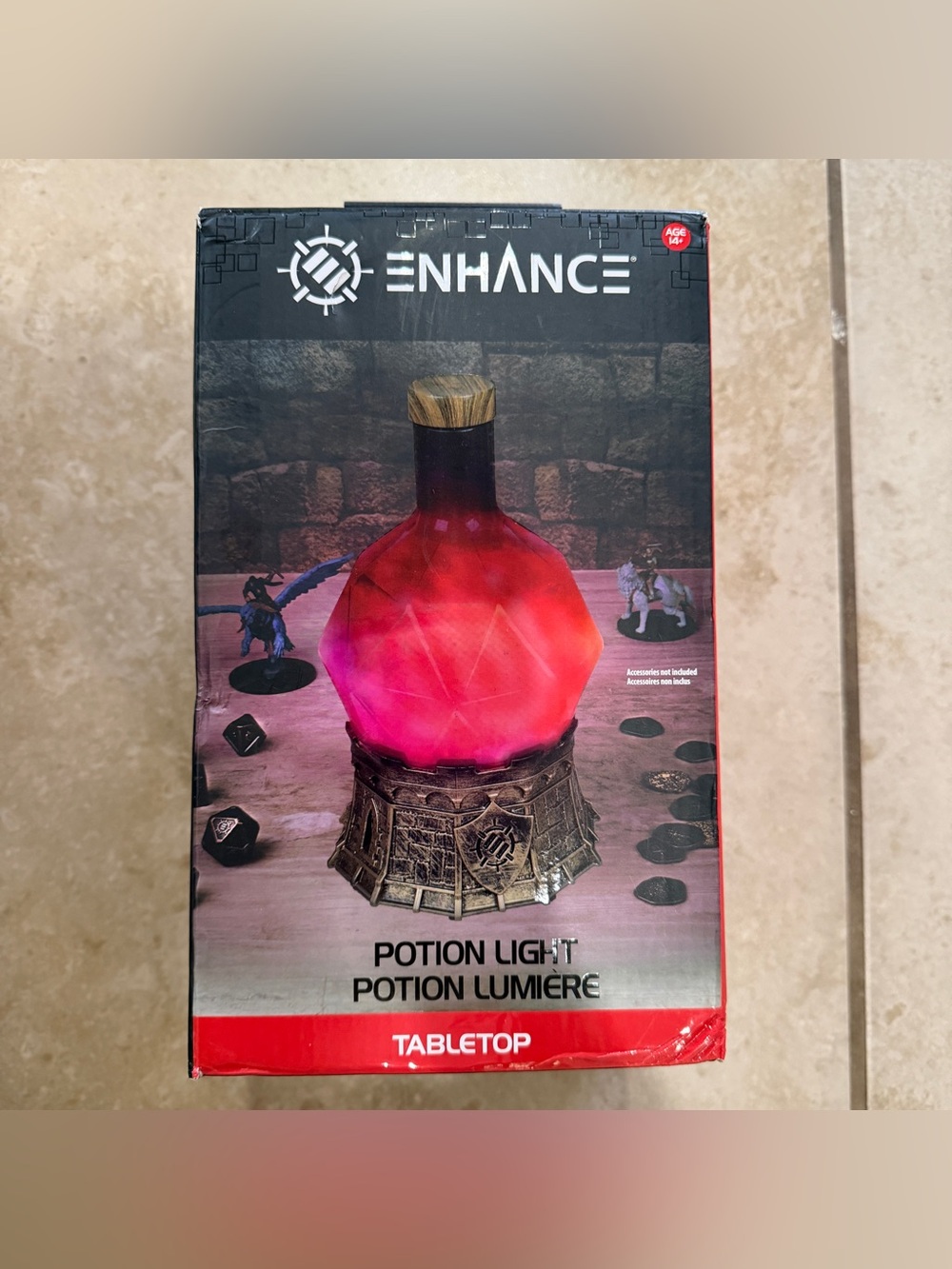 ENHANCE Gaming Sorcerer's Health Potion Light with Swirling Mystical Brew (Red)